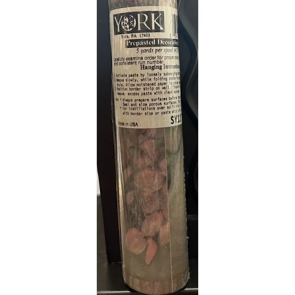 YORK Wallpaper‎ Border 1 NIP  SY1270B R-03 Flowers Farmhouse Cottagecore Vtg